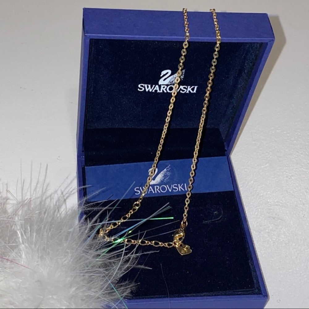 Gold Swarovski‎ Genuine Crystals Necklace - Picture 5 of 9